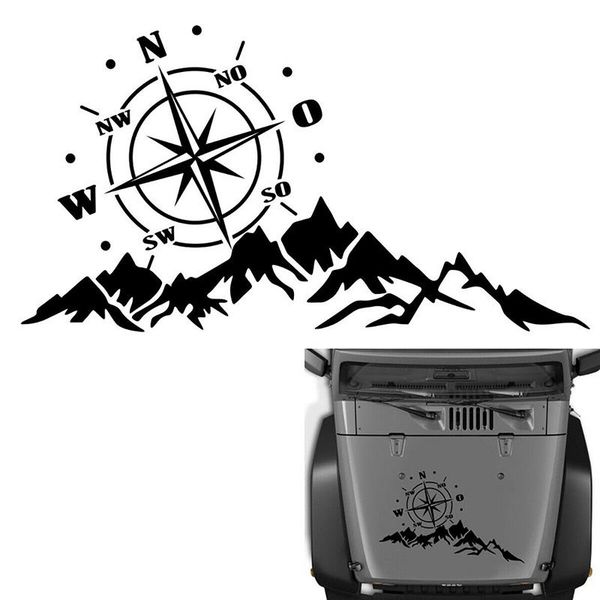 parts mountain body sticker 1pc pvc black waterproof high temperature universal